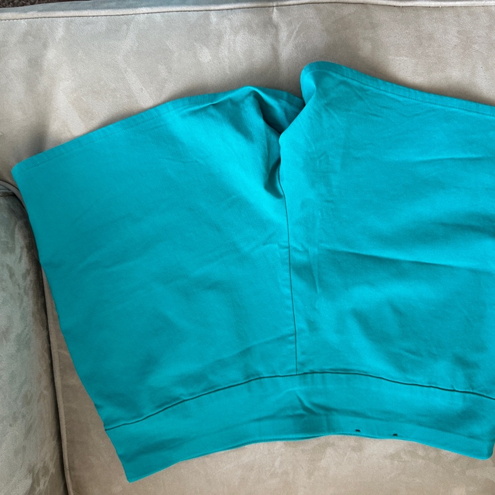INC International Concepts Teal Stretch Ponte Shorts - Picture 3 of 4
